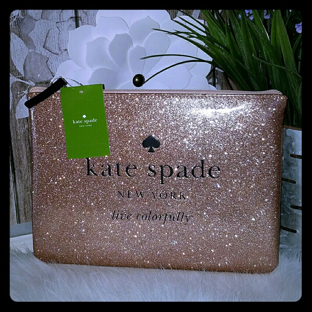 Kate spade gia rose glitter bag